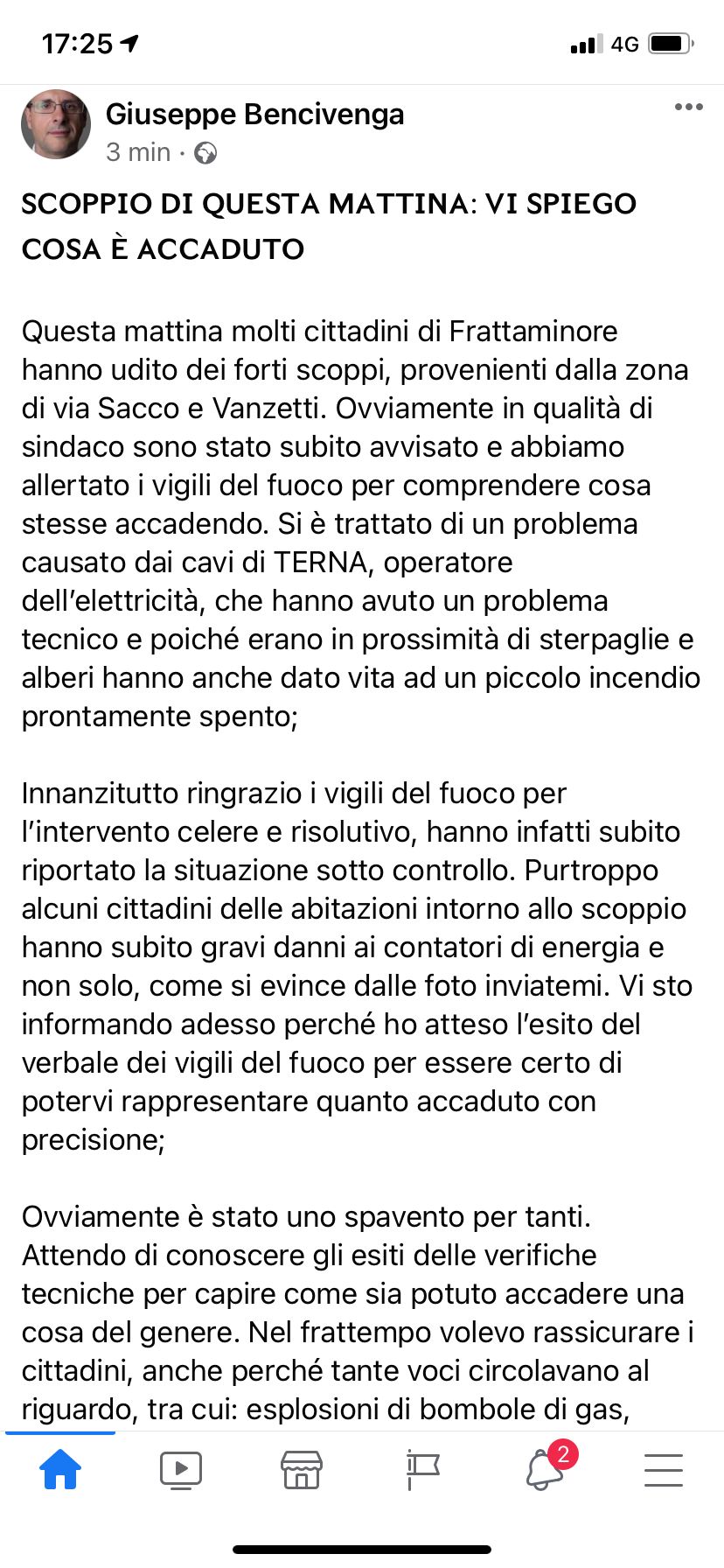Bencivenga Frattaminore Scoppio