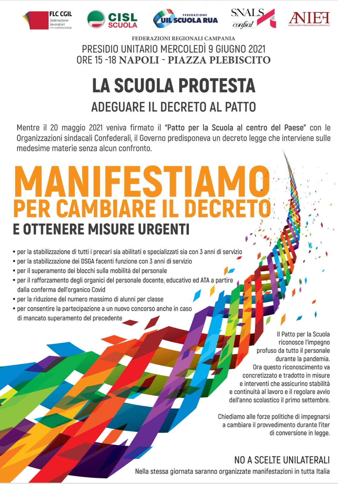 La scuola protesta