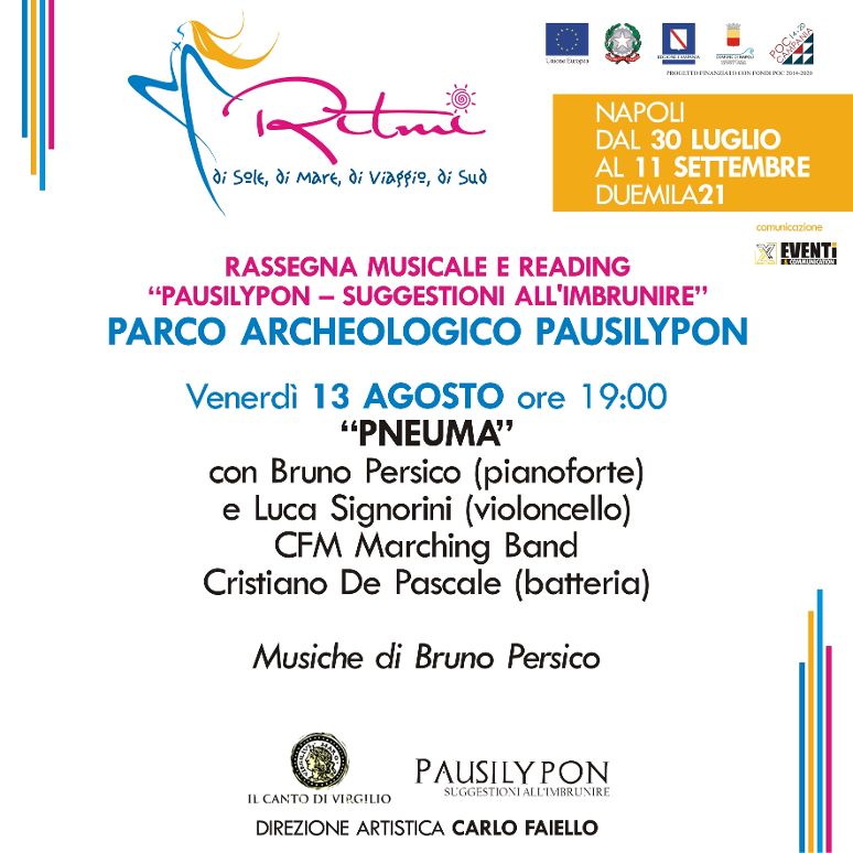 Napoli, al via il terzo appuntamento della rassegna musicale “Pausilypon – Suggestioni all’Imbrunire – Ritmi di sole, di mare, di viaggio, di Sud”