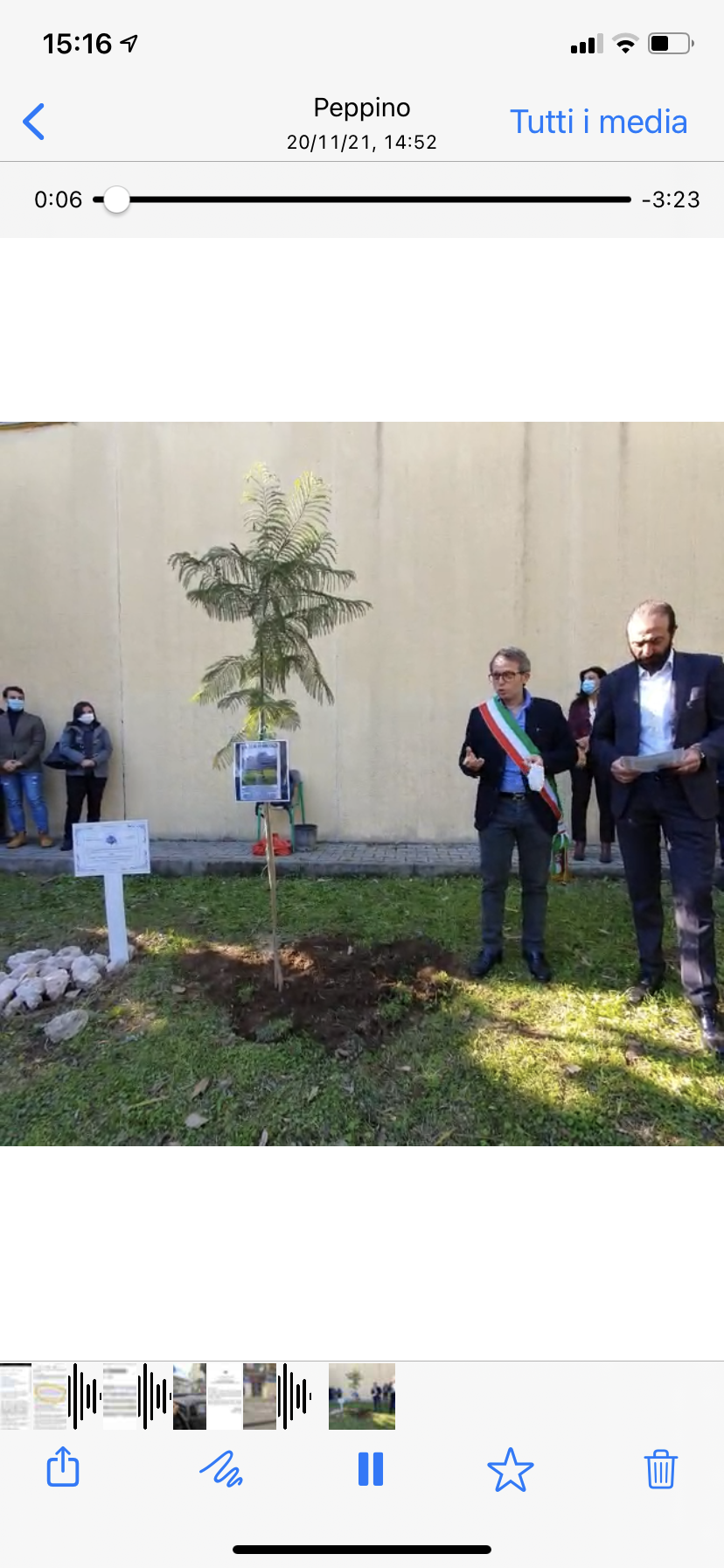 ( Video)Il Miranda dedica alla memoria di Vincenzo un albero nel giardino della scuola