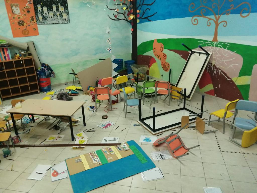 Sant’Antimo devastata la scuola Romeo