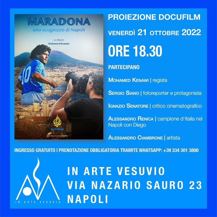 L’EVENTO. Allo “IAV” di Napoli la proiezione del docufilm su Maradona del regista Kenawi e del fotografo Siano