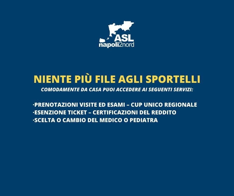 Asl Napoli2 Nord, niente più fila agli sportelli