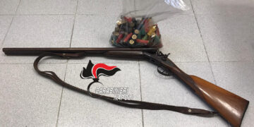 Camaldoli, carabinieri ritrovano fucile e proiettili