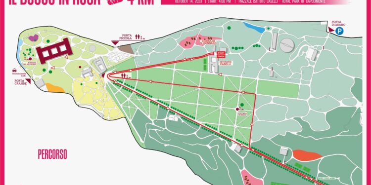 Napoli , Onda Rosa nel Bosco di Capodimonte