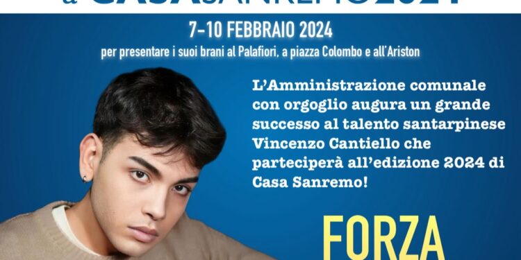 Sant’Arpino a Casa Sanremo con il giovane Vincenzo Cantiello