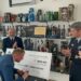IL PROGETTO. “Un Dono dal Cielo per AIRC”: la storica distilleria Petrone di Mondragone dona un assegno di mille euro alla presenza del Generale di Brigata Aerea Urbano Floreani