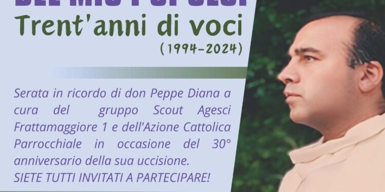Frattamaggiore, Venerdi 15, nella Parrocchia di San Ciro si ricorderà Don Peppe Diana