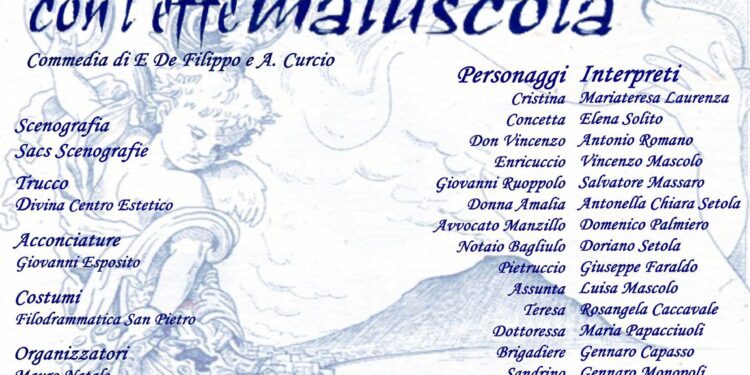LA SOLIDARIETA’. Al Teatro “De Rosa” di Frattamaggiore weekend della solidarietà e della risata con la Filodrammatica “San Pietro”
