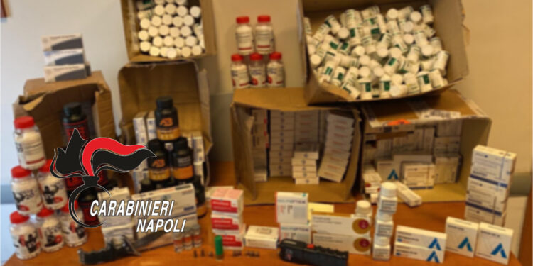 Chiaiano, sequestro dei Carabinieri di farmaci dopanti, soldi , fucili