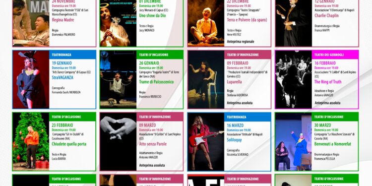 Capua, 21 spettacoli per la settima edizione della rassegna nazionale di teatro sete e danza