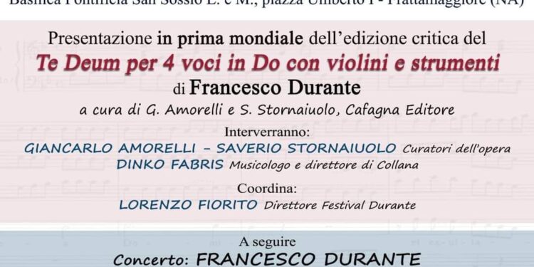 Frattamaggiore, Quinta edizione Festival Durante , lunedì 30 settembre