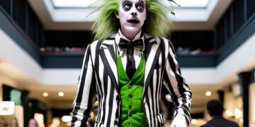 Halloween stile Beetljuice al Centro commerciale Campania