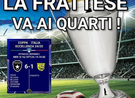 Goleada della Frattese in Coppa Italia, 6-1 contro il Frocalcio