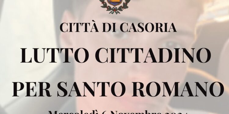 Casoria , Il Sindaco proclama il lutto cittadino in memoria di Santo Romano