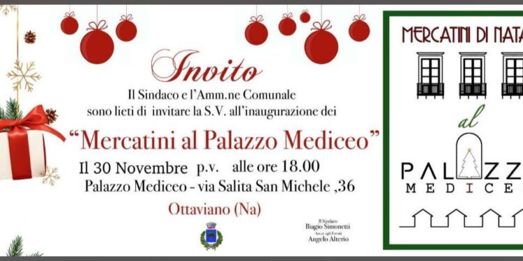 Ottaviano , dal 30 novembre partono i mercatini natalizi al Castello