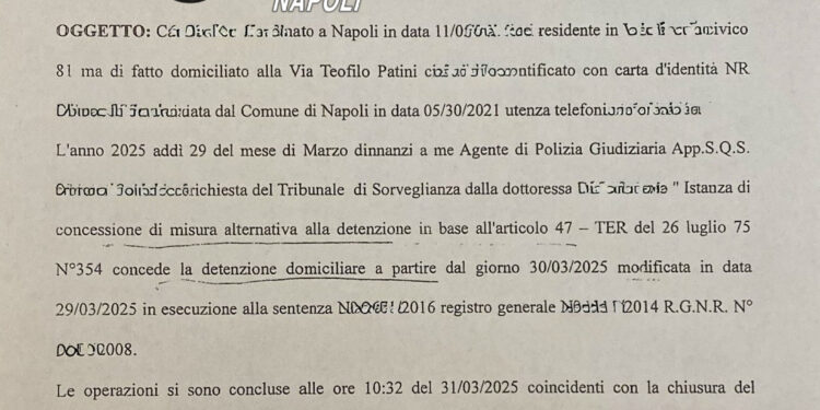 Arenella : Falsifica di essere ai domiciliari per non essere sfrattato