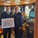 L’EVENTO. Il maestro di pittura Mattia Fiore dona una sua opera all’Amerigo Vespucci, la nave più antica della Marina Militare Italiana