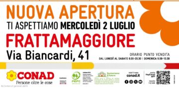 Frattamaggiore: La Conad raddoppia, nuovo supermercato in Via Biancardi, apertura il 2 luglio