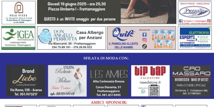 Frattamaggiore: 19 giugno in piazza Umberto I , sfilata di moda con Antony Palmieri