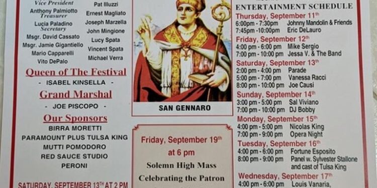Festa di San Gennaro, 11 gg di festeggiamenti a Little Italy