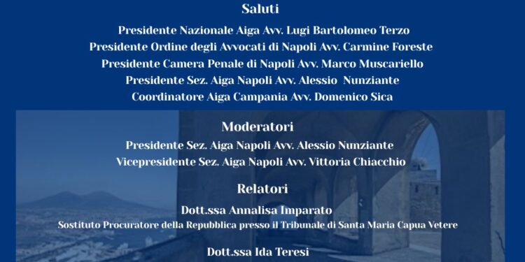 L’AIGA Napoli promuove un convegno sul referendum sulla giustizia