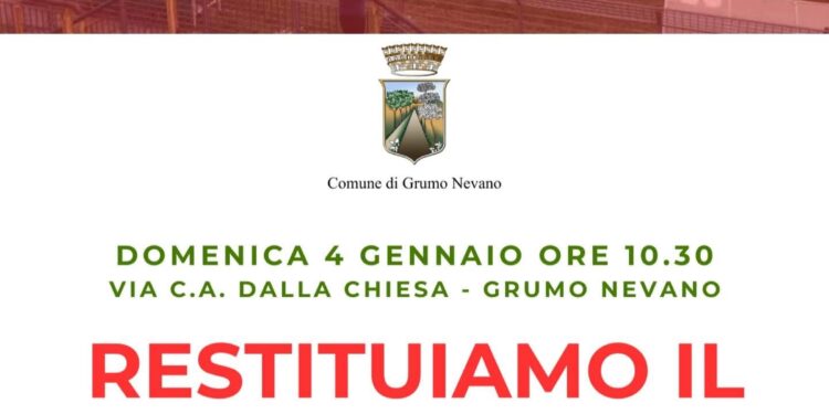 Grumo Nevavo : Parte la riqualificazione del campo sportivo comunale