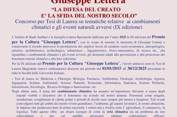 Istituto studi Atellani, al via il bando per IX PREMIO LETTERA