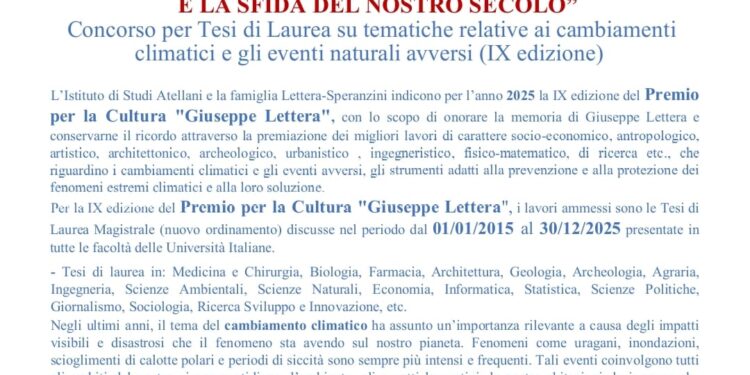Frattamaggiore: Parte la IX edizione del premio , “GIUSEPPE LETTERA “