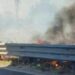 Giugliano: un vasto incendio , fiamme alte