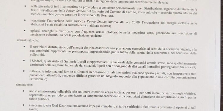 Crispano: Continui Black out , il Sindaco Emiliano diffida al’Enel