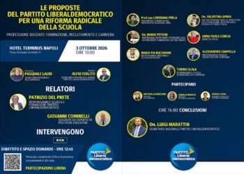 Partito Liberal Democratico, il 3 ottobre Marattin a Napoli a parlare di scuola